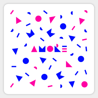 AMORE italian LOVE and pattern Sticker